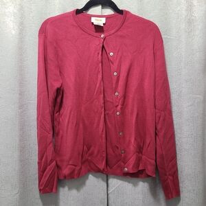 Talbots Silk Cotton Blend‎ Cardigan Sweater M
